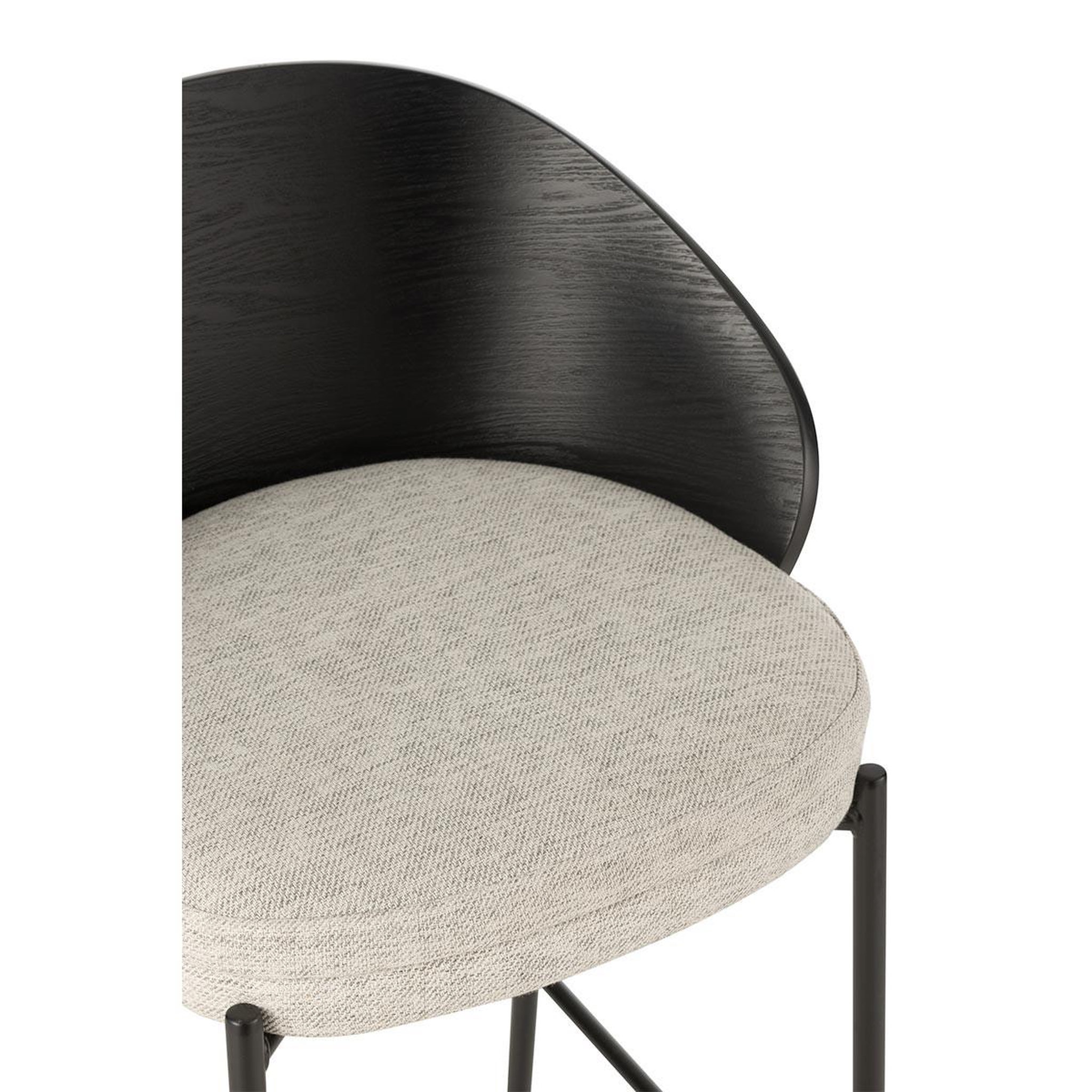 Voir la diapositive 5 : J-LINE Chaise de bar design  lone  97cm noir & gris