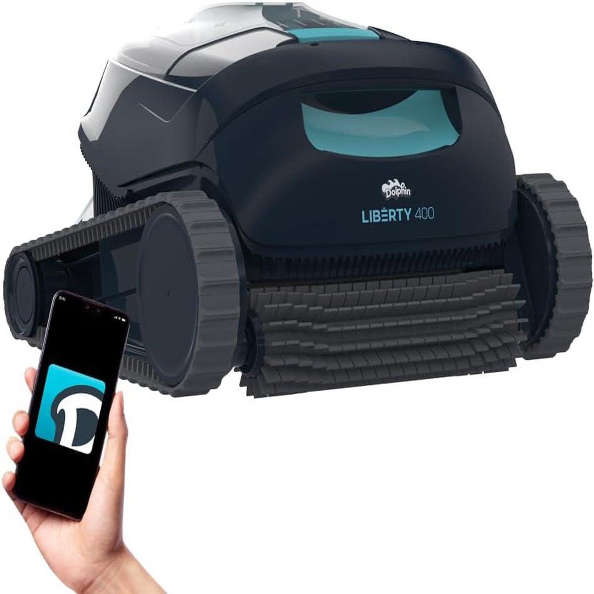 Voir la diapositive 2 : Dolphin Robot electrique de piscine sans fil connecté - fond, parois et ligne d'eau - liberty 400