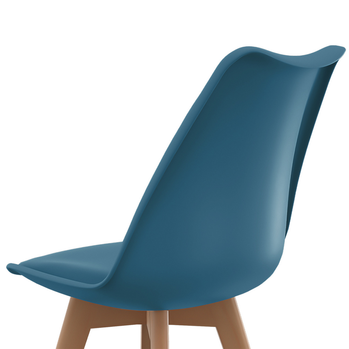 ID MARKET Lot de 6 chaises scandinaves SARA bleu canard pour salle à manger