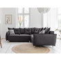 Voir la diapositive 2 : BEST MOBILIER Lena - canapé d'angle convertible - avec coffre - style scandinave - 5 places - droit