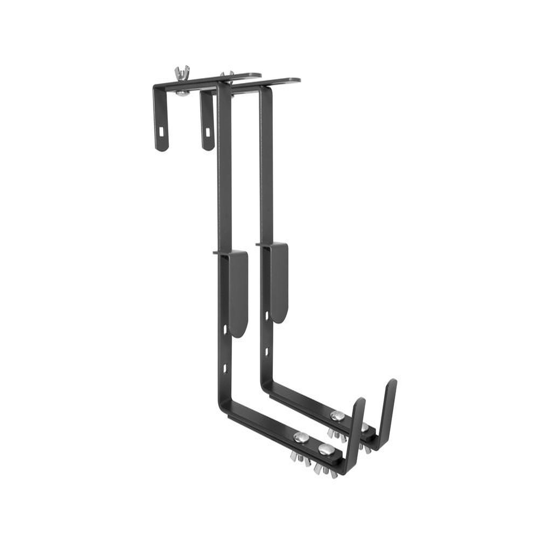 CENTRALE BRICO Lot de 2 supports tout reglable pour jardinière - 16 à 26 cm - acier époxy