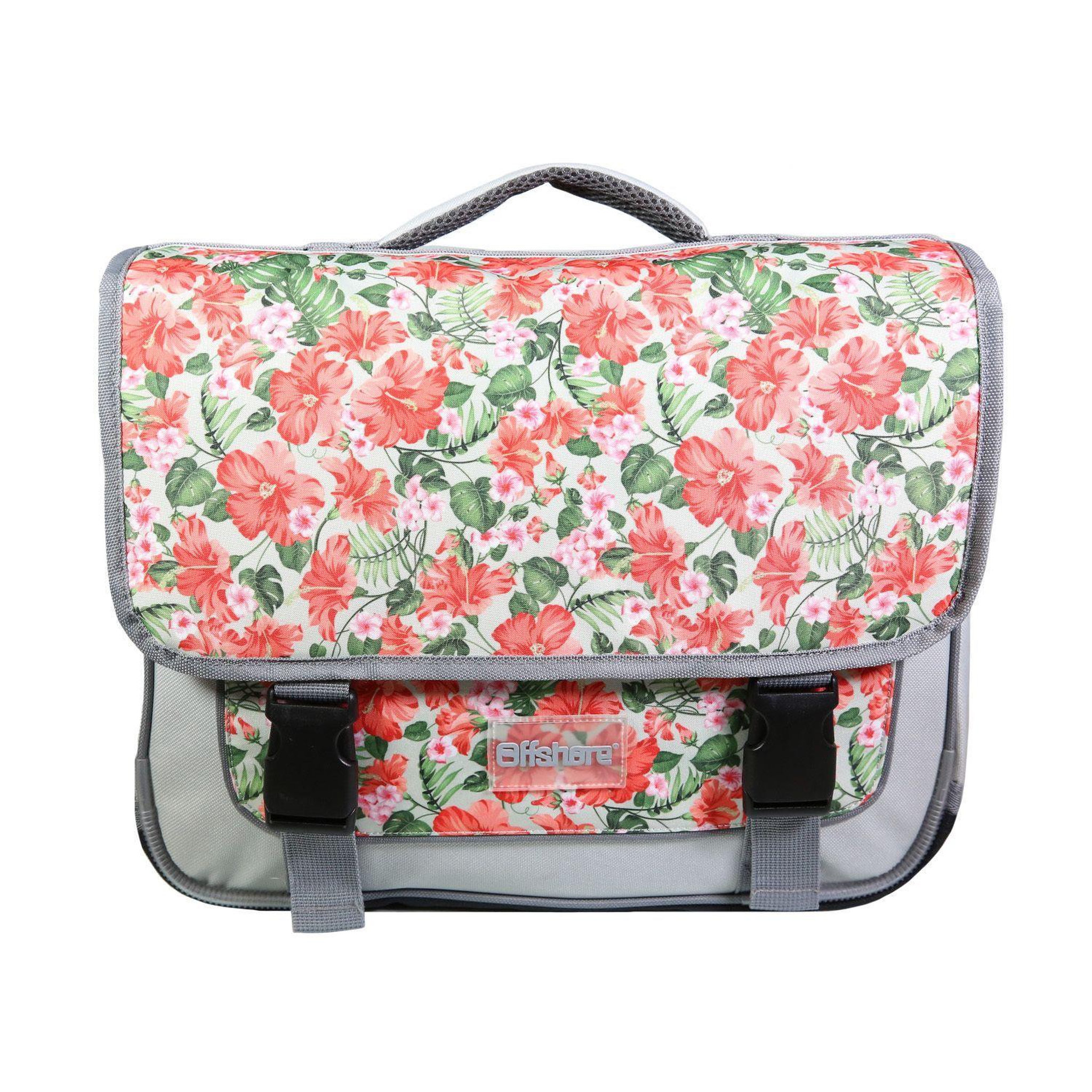 Bagtrotter BAGTROTTER Cartable 38 cm Offshore Grise Fleurs