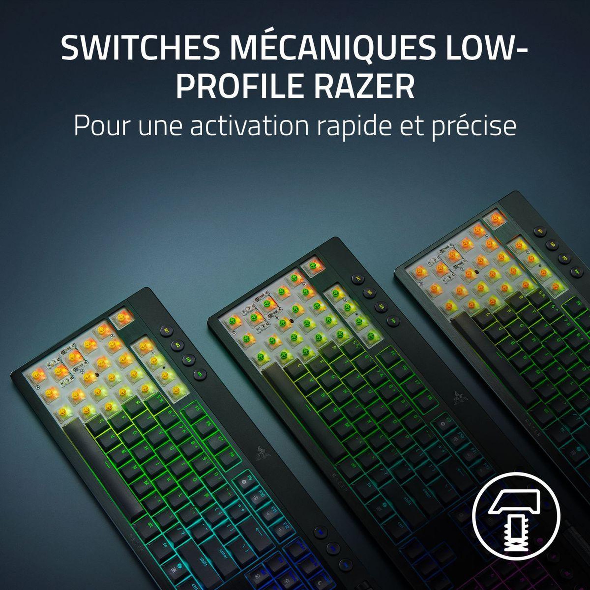 Voir la diapositive 3 : Razer Clavier gamer sans fil blackwidow v4 lp tkl hyperspeed