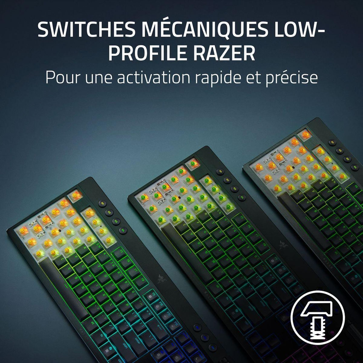 Razer Clavier gamer sans fil BlackWidow V4 LP TKL Hyperspeed