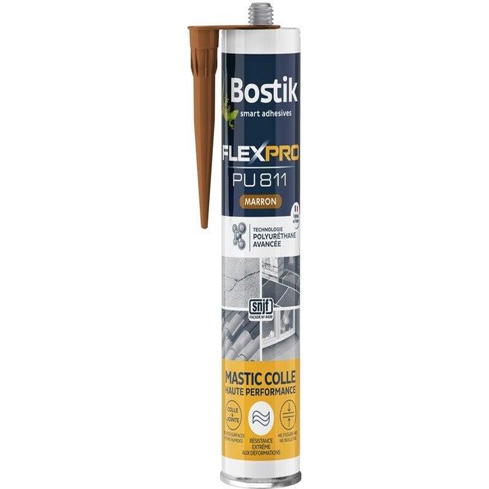 Bostik Colle joint int/ext polyuretane bostik flexpro pu811 marron cart 300ml