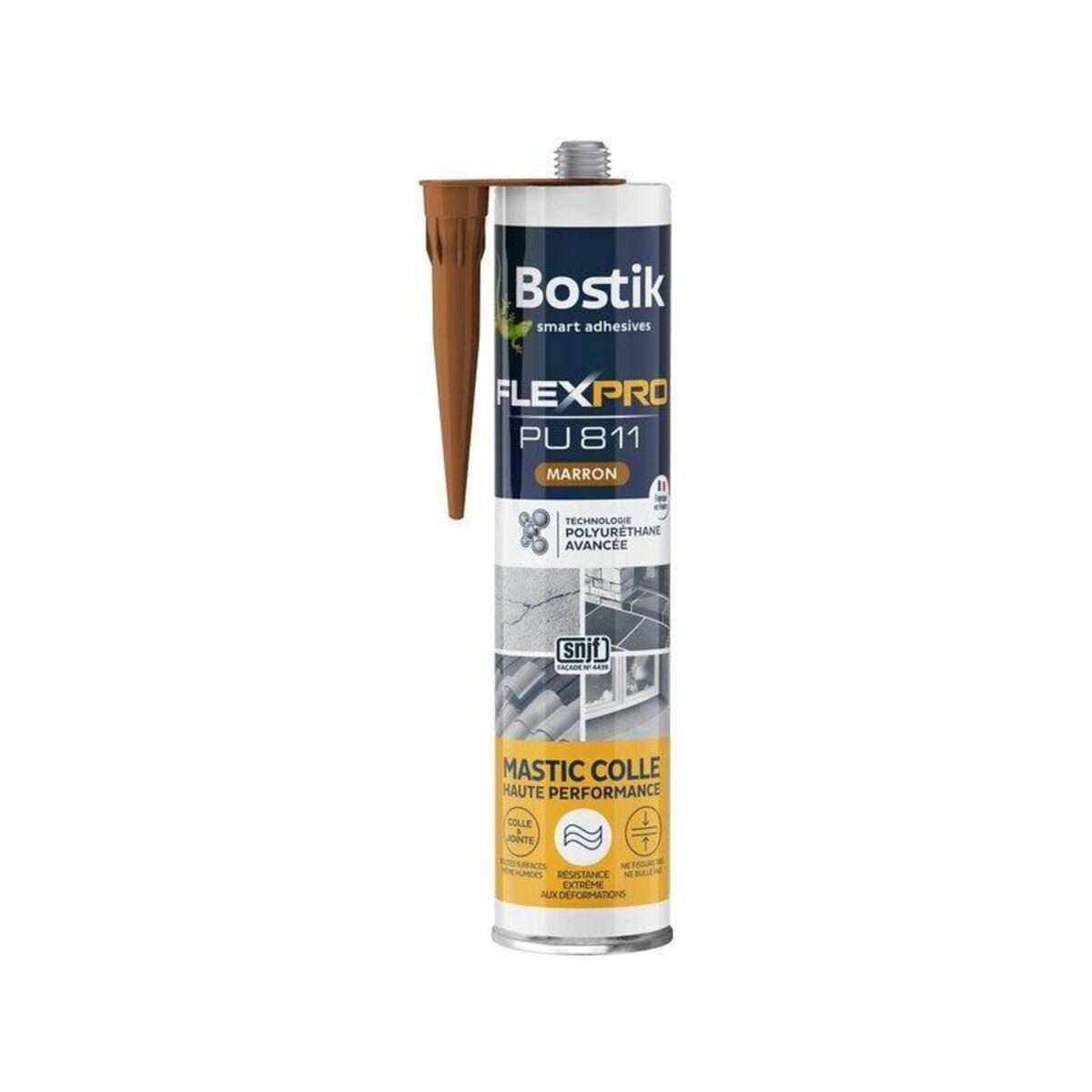 Bostik Colle joint int/ext polyuretane bostik flexpro pu811 marron cart 300ml