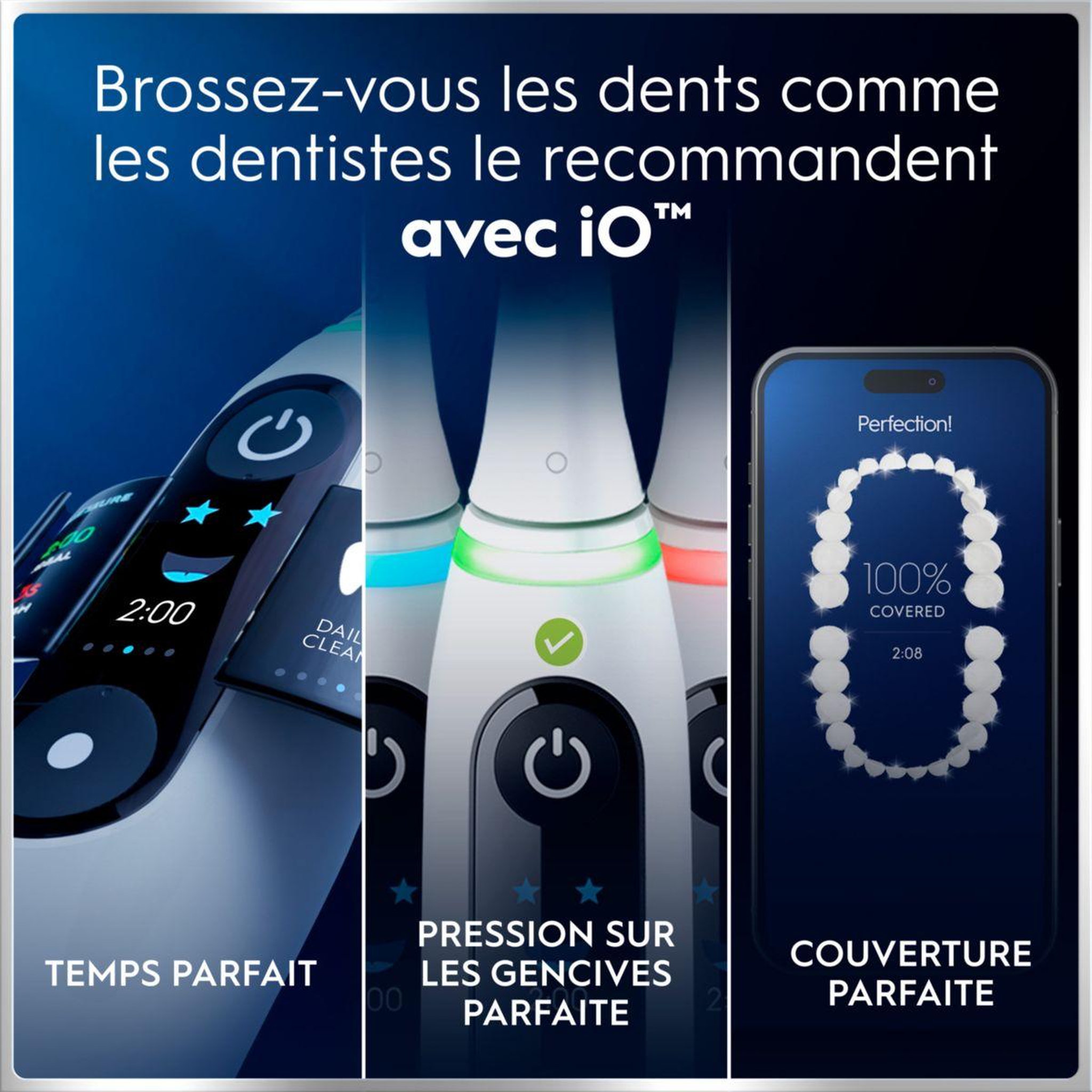 Voir la diapositive 3 : ORAL B Brosse à dents électrique io6 series white luxe edition