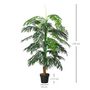 Voir la diapositive 3 : OUTSUNNY Palmier artificiel hauteur 1,7 m arbre artificiel tronc branches lichen grandes feuilles grand réalisme pot inclus