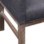 Voir la diapositive 3 : VIDAXL Banc avec coussin rembourre tissu hevea gris fonce