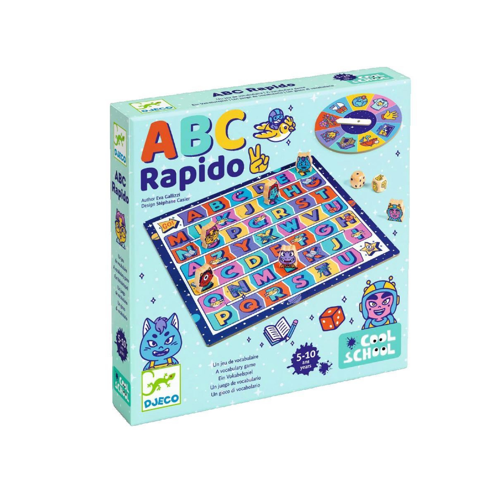 Djeco Jeu de société Djeco ABC Rapido coloré
