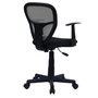 Voir la diapositive 3 : IDIMEX Chaise de bureau enfant STUDIO fauteuil pivotant et ergonomique avec accoudoirs, siège à roulettes hauteur réglable, mesh noir/gris