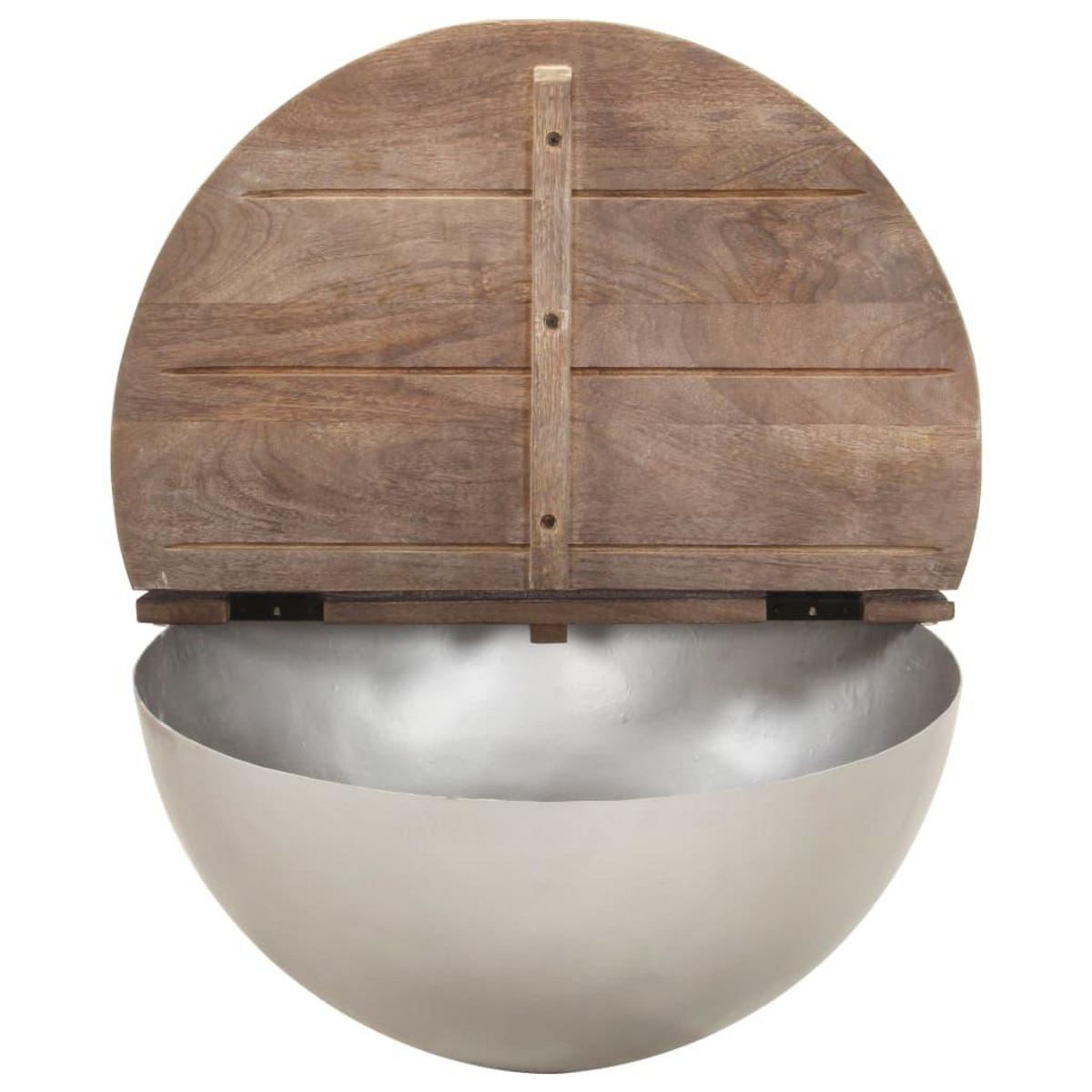 VIDAXL Ensemble de 2 tables basses Forme de bol Bois manguier massif