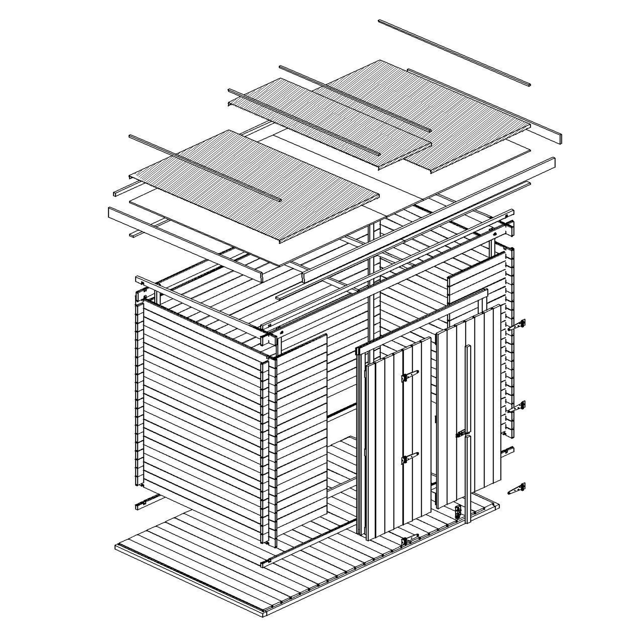 Voir la diapositive 6 : TIMBELA Abri de Jardin en Bois 2,2m² Cabanon de Jardin Extérieur pour Outils avec sol imprégné M311C1+M311G