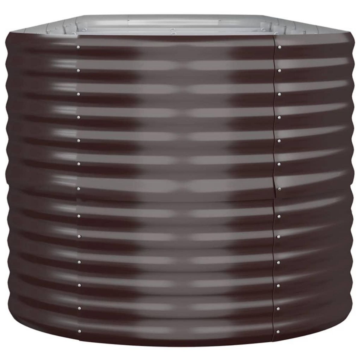 VIDAXL Lit sureleve de jardin Acier enduit de poudre marron