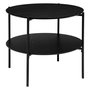 Voir la diapositive 1 : ATMOSPHERA Table Basse Ronde 2 Niveaux  Kemi  63cm Noir