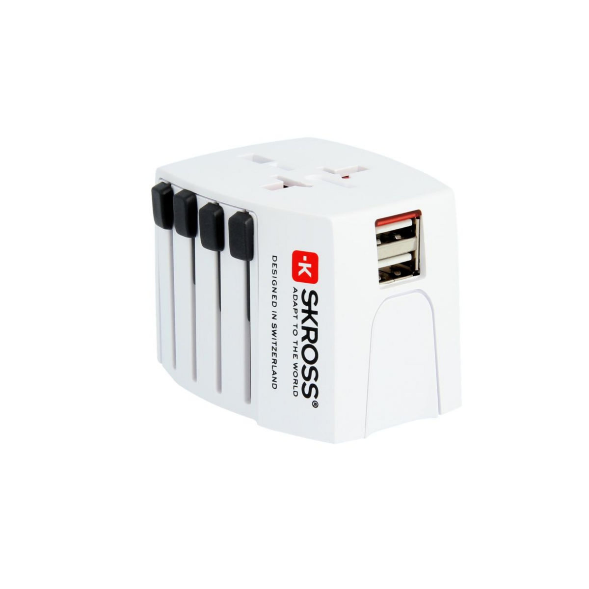 Skross Adaptateur de voyage universel + 2 USB-A