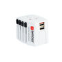 Voir la diapositive 1 : Skross Adaptateur de voyage universel + 2 USB-A