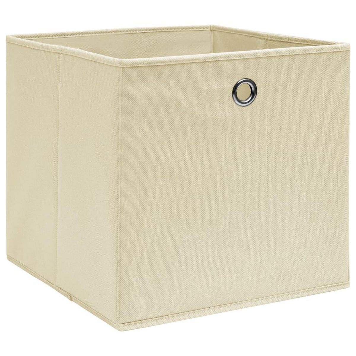 VIDAXL Boîtes de rangement 10 pcs Creme 32x32x32 cm Tissu
