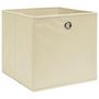 Voir la diapositive 2 : VIDAXL Boîtes de rangement 10 pcs Creme 32x32x32 cm Tissu