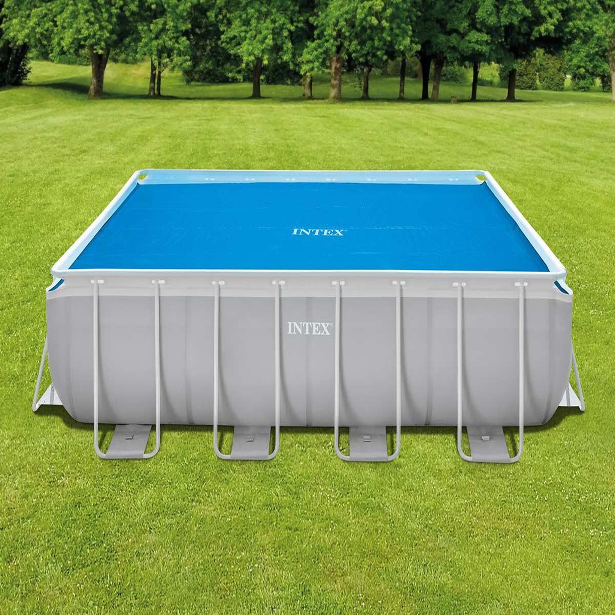 Voir la diapositive 2 : INTEX Bâche à bulles pour piscine tubulaire rectangulaire 4,00 x 2,00 m - Intex