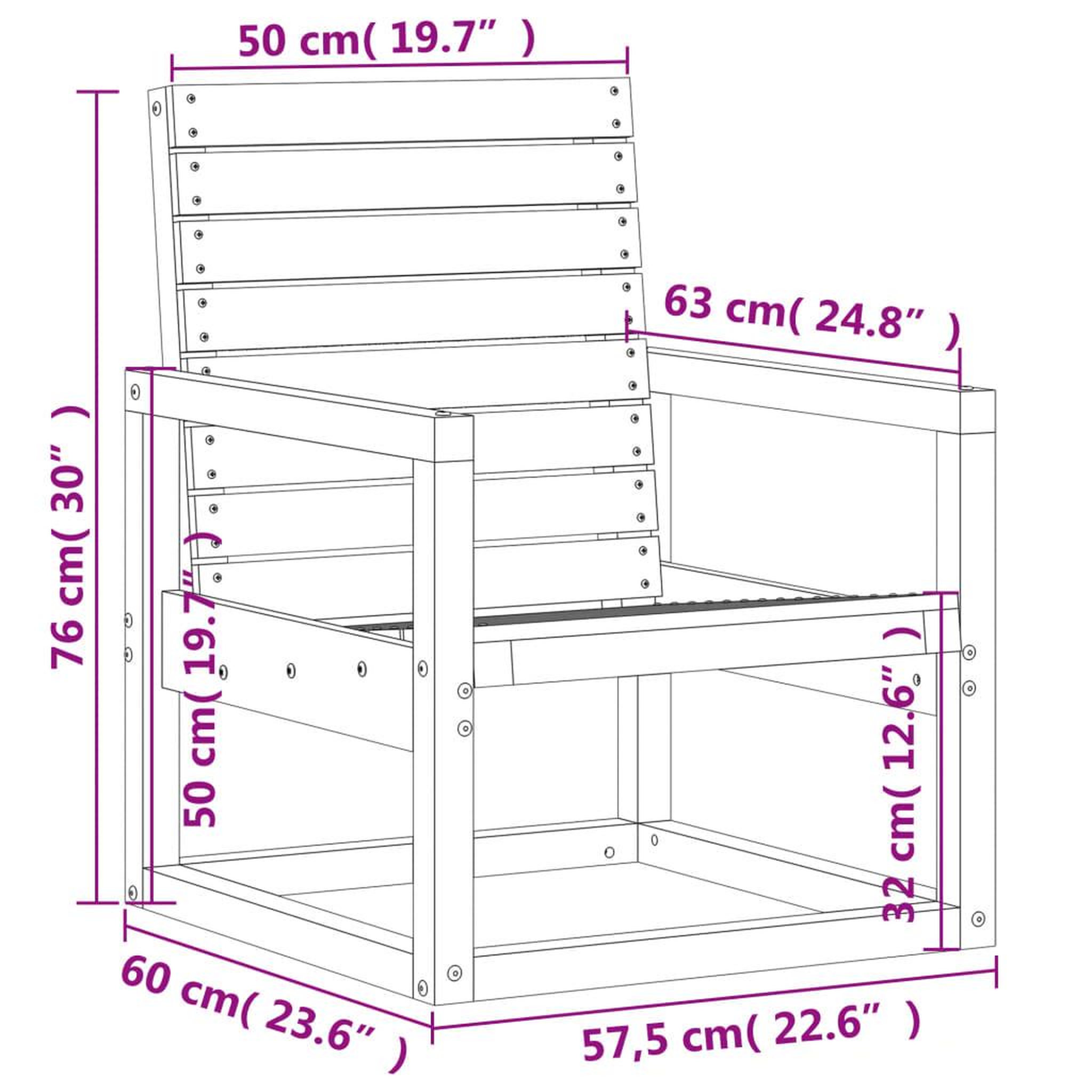 Voir la diapositive 6 : VIDAXL Salon de jardin 3 pcs bois massif douglas