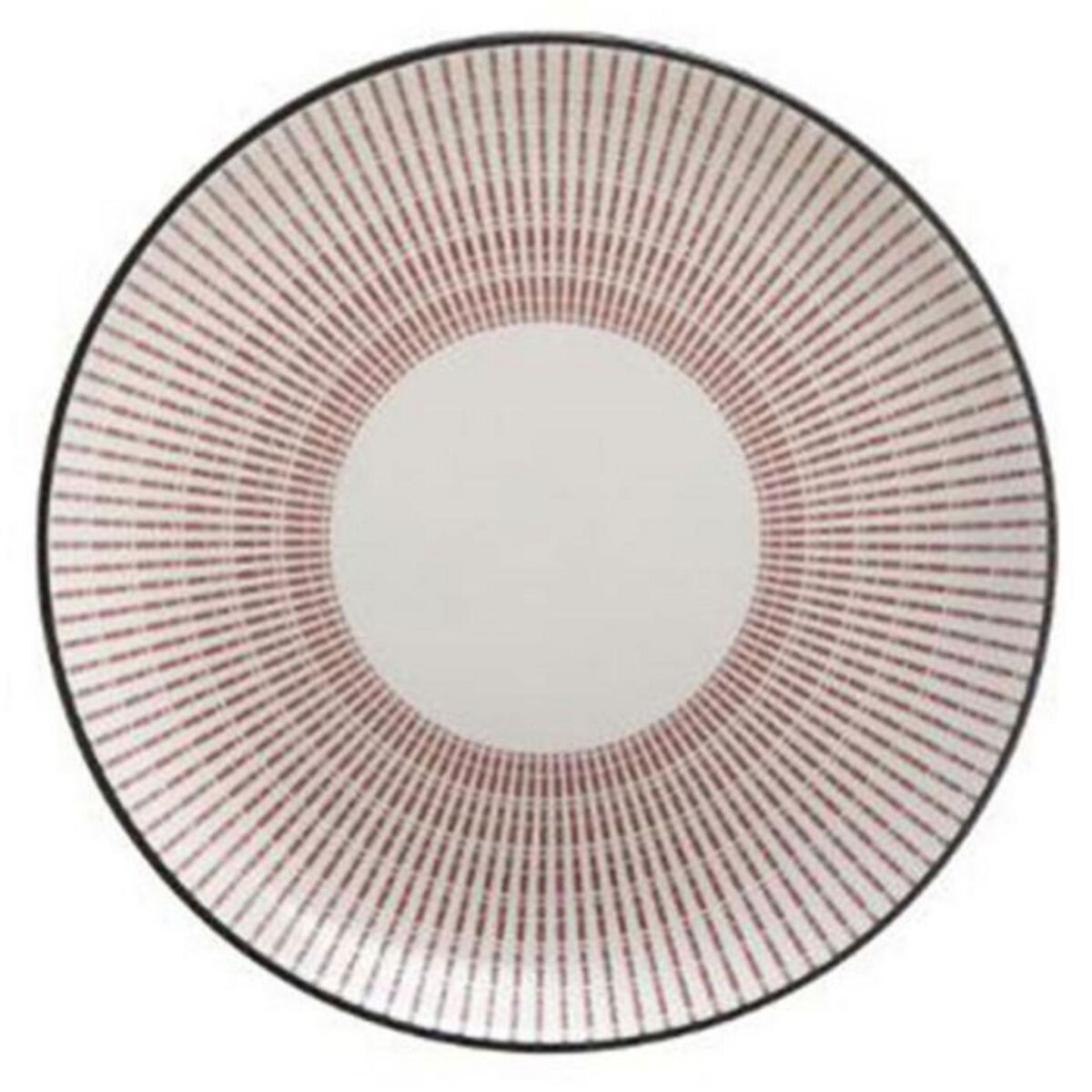 SECRET DE GOURMET Lot de 6 Assiettes à Dessert Porcelaine  Lunis  19cm Rouge