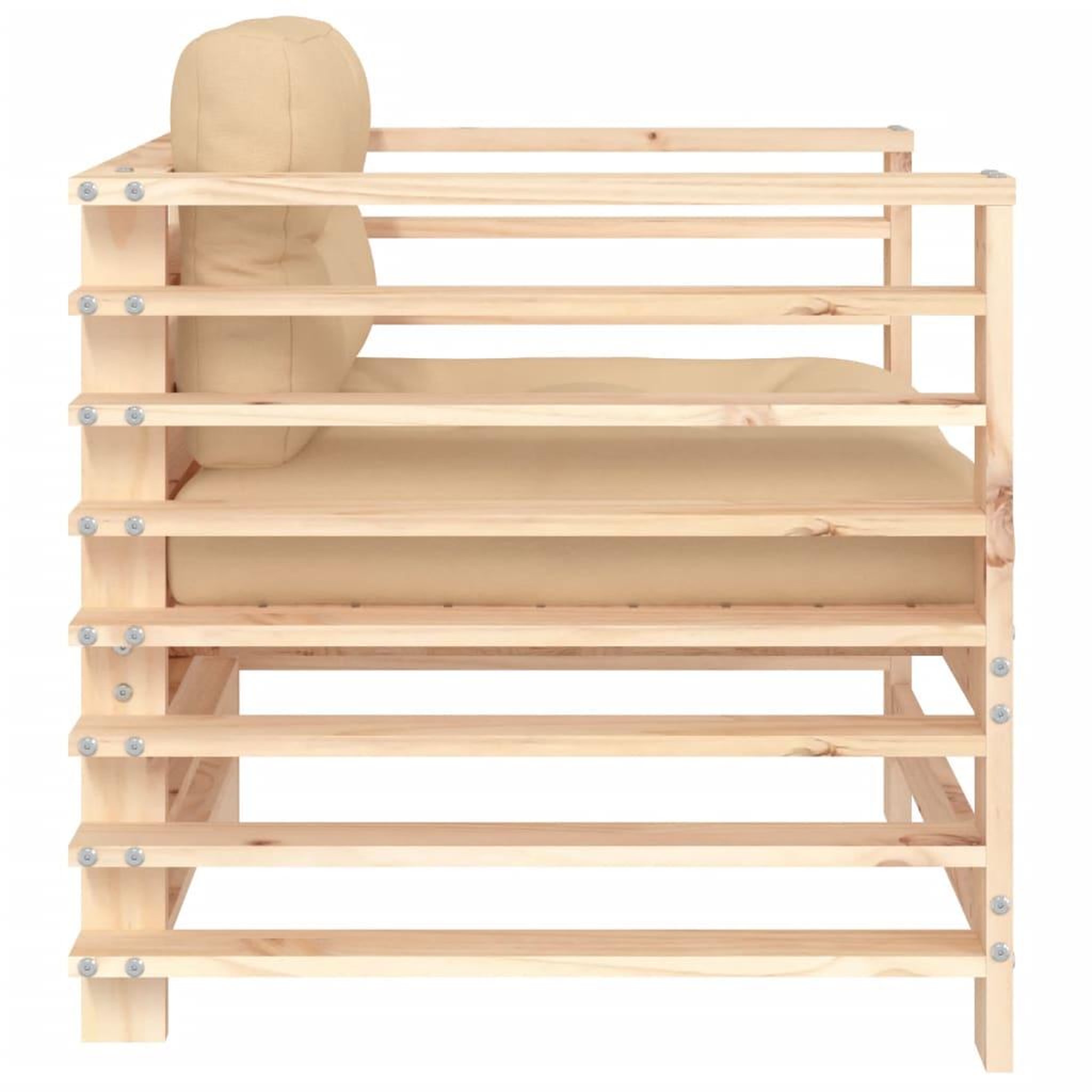 Voir la diapositive 5 : VIDAXL Chaises de jardin avec coussins lot de 2 bois de pin massif