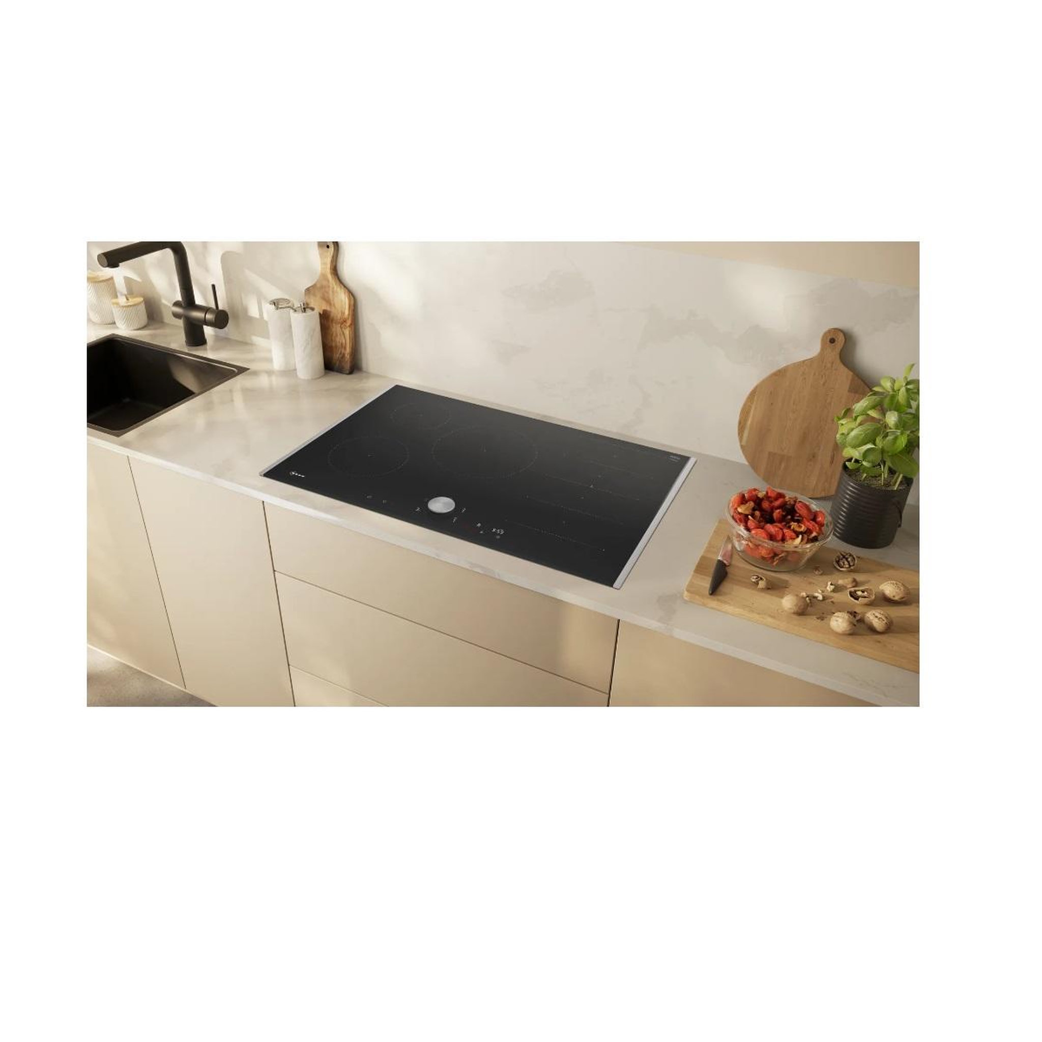 Voir la diapositive 3 : Neff Table de cuisson à induction 83cm 5 foyers 7400w noir - t68ttv4l0