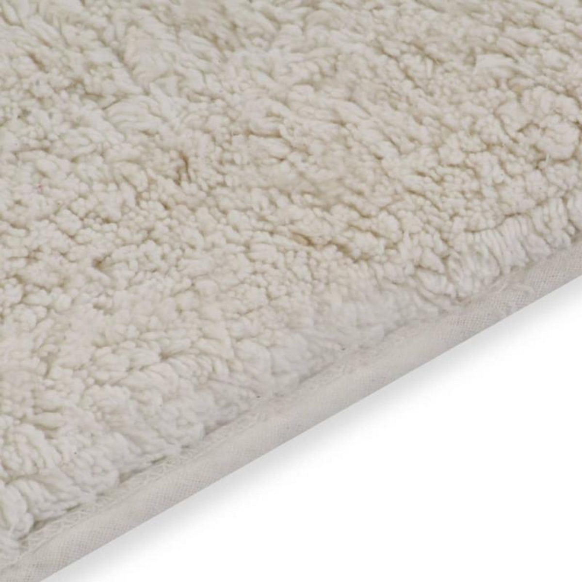 VIDAXL Jeu de tapis de salle de bain 2 pcs Tissu Blanc