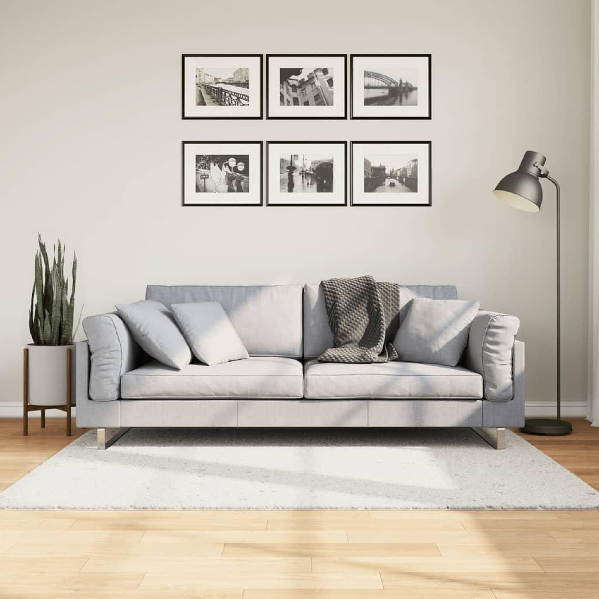 VIDAXL Tapis OVIEDO a poils courts creme 120x120 cm