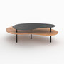 Voir la diapositive 5 : Rendez vous déco Tables gigognes en bois et metal noir (lot de 2)-Moji
