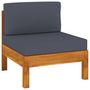 Voir la diapositive 3 : VIDAXL Salon de jardin 6 pcs avec coussins gris fonce Bois d'acacia