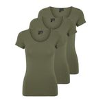 Vero Moda X3 T shirt  Femme Vero  oda  axi. Coloris disponibles : Vert