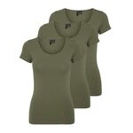 Vero Moda X3 T shirt  Femme Vero  oda  axi. Coloris disponibles : Vert