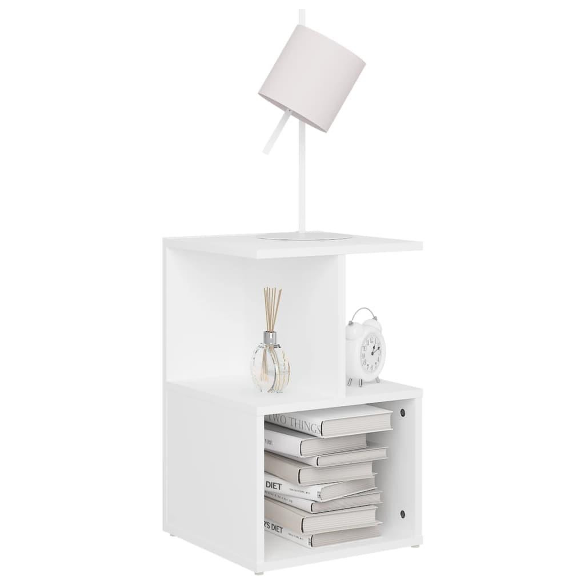 Voir la diapositive 3 : VIDAXL Tables de chevet 2 pcs blanc 35x35x55 cm bois d'ingenierie