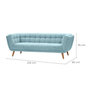 Voir la diapositive 4 : Rendez vous déco Canapé 3 places capitonné en tissu bleu clair-Carmen