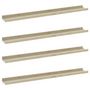 Voir la diapositive 2 : VIDAXL Etageres murales 4 pcs blanc et chene sonoma 80x9x3 cm