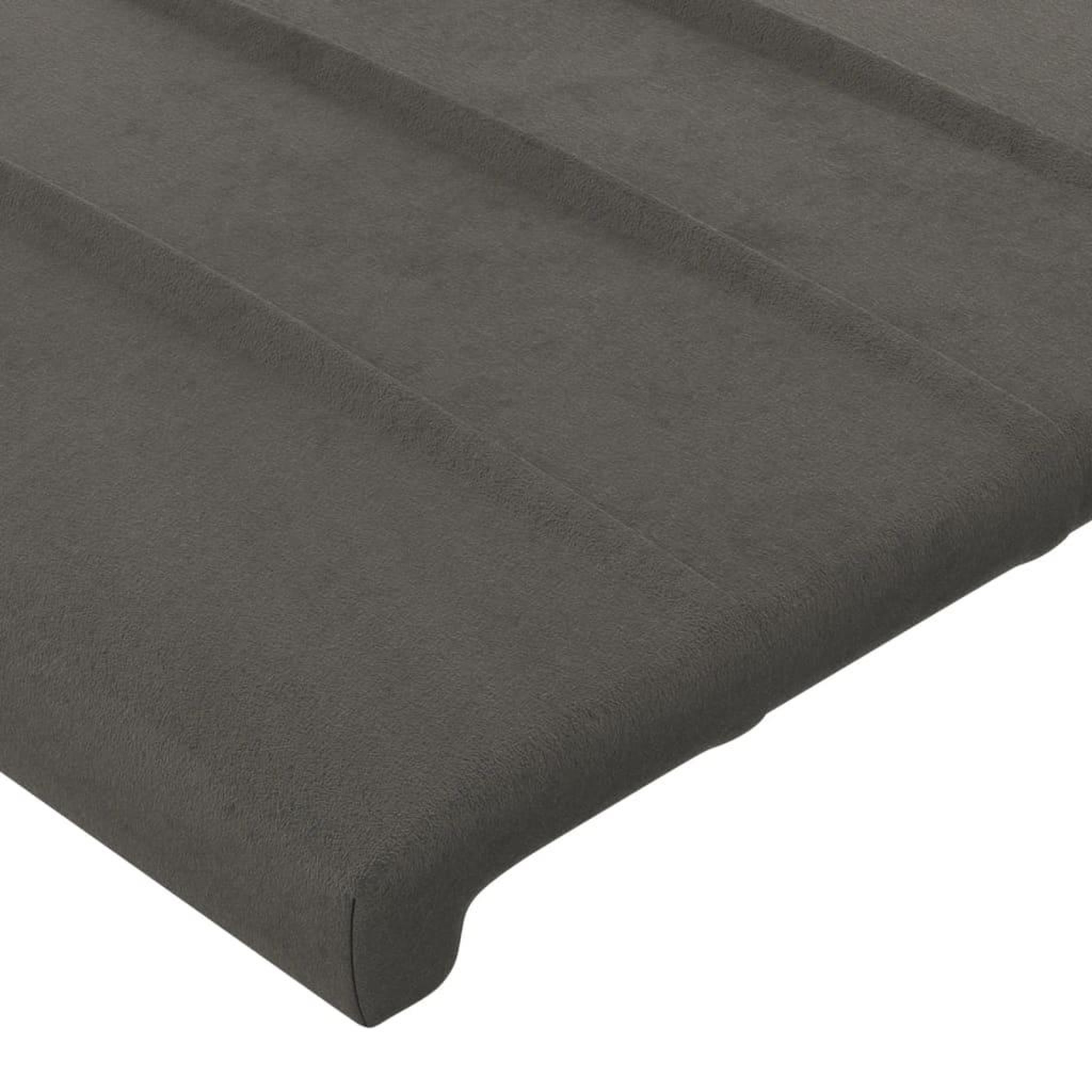 Voir la diapositive 4 : VIDAXL Tete de lit Gris fonce 90x5x78/88 cm Velours