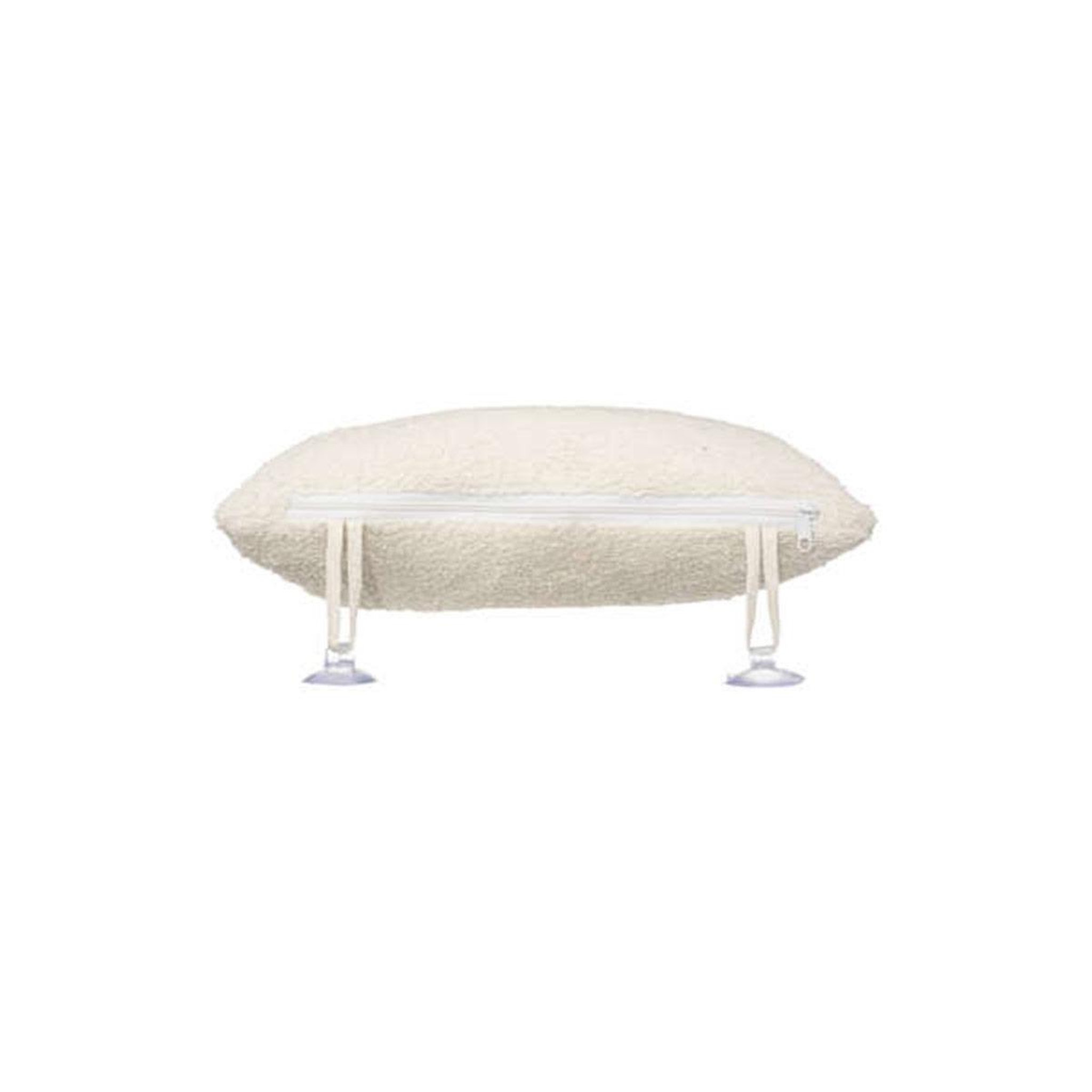Voir la diapositive 3 : FIVE Oreiller de bain 2 ventouses  textile  33cm beige