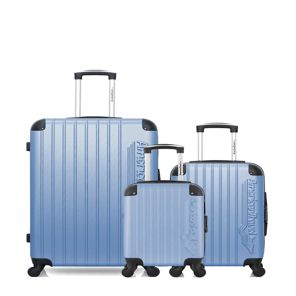 AMERICAN TRAVEL AMERICAN TRAVEL - LOT DE 3 - Valises grand format, cabine et cabine XXS BUDAPEST