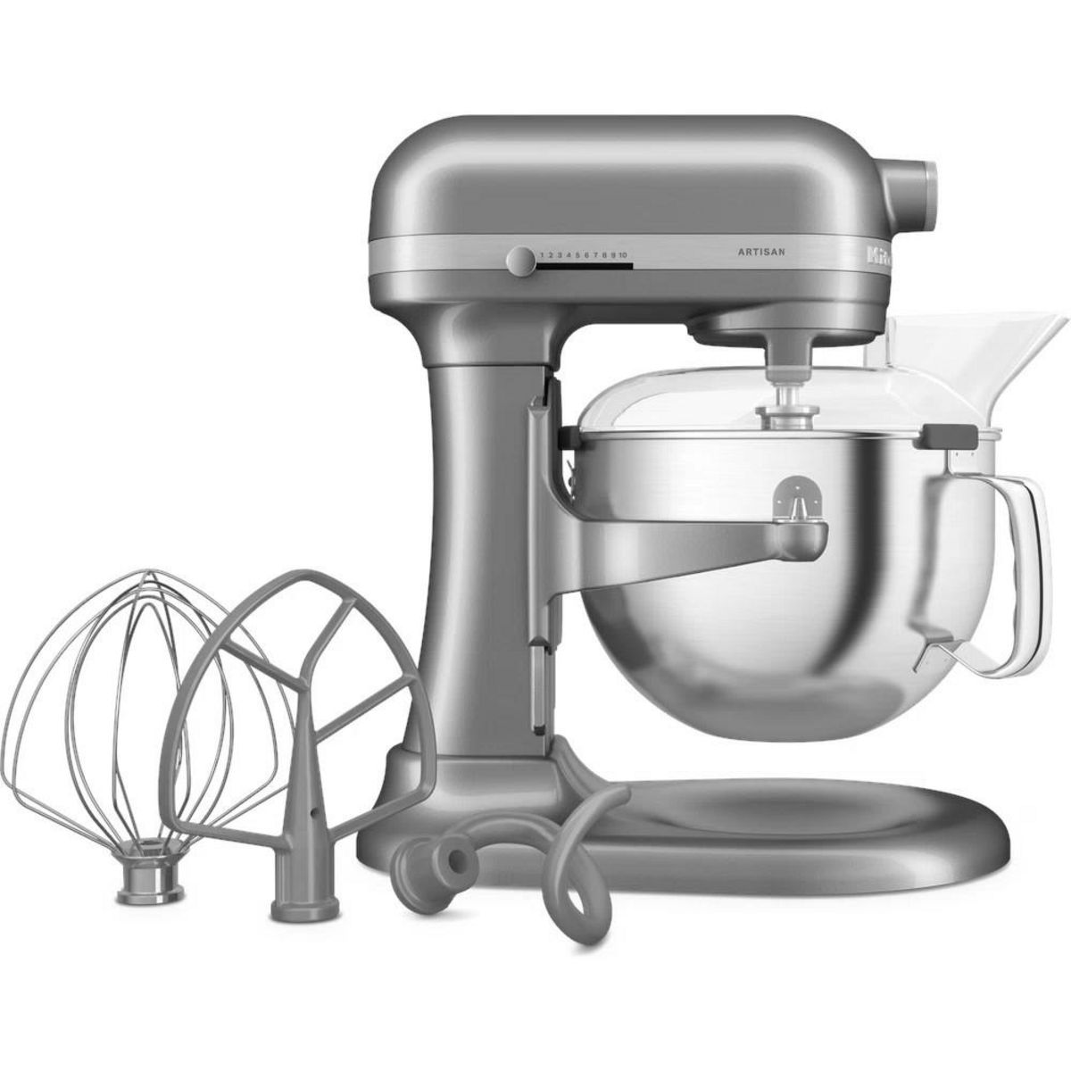 KitchenAid Robot pâtissier multifonction 5.6l 375w argent - 5ksm60spxecu