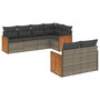 Voir la diapositive 2 : VIDAXL Salon de jardin avec coussins 7 pcs gris resine tressee