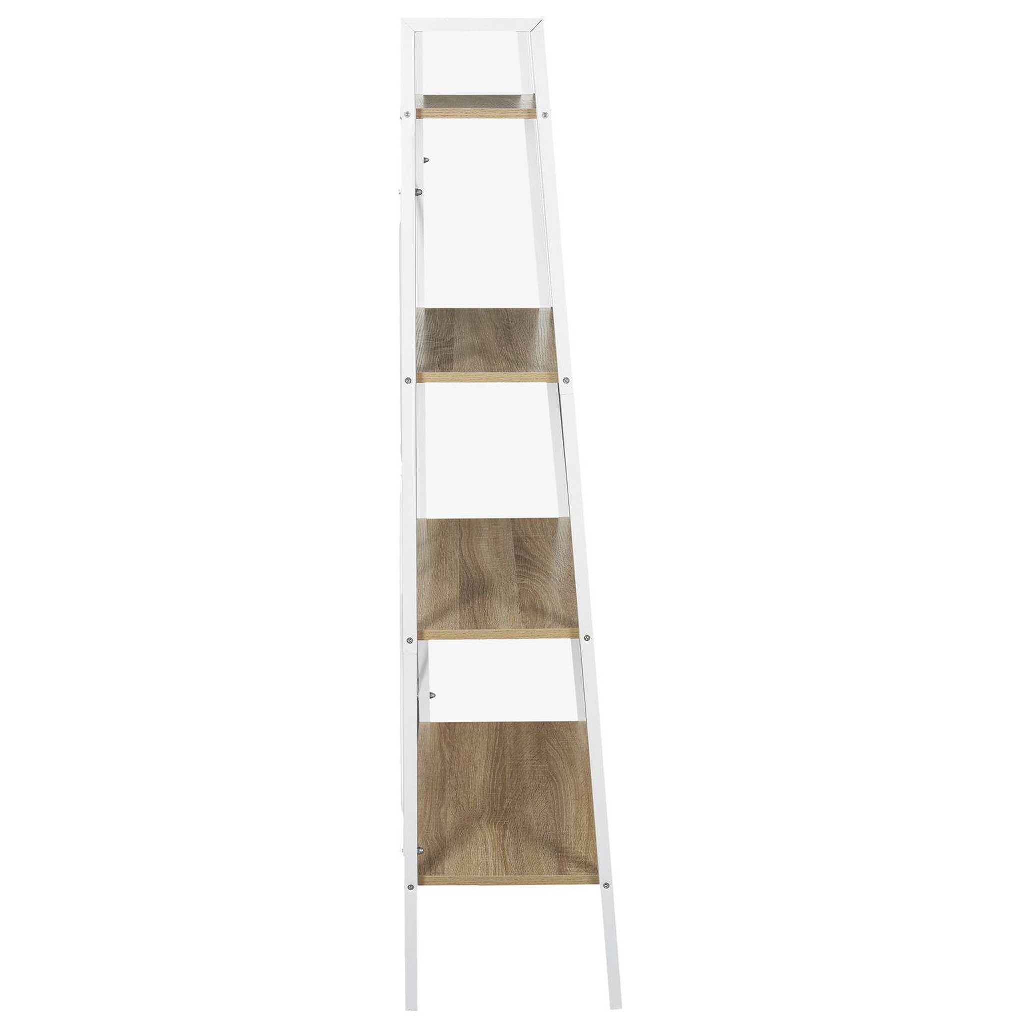 Voir la diapositive 3 : The Home Deco Factory Etagère large à 4 planches en bois et métal - l. 60 x h. 148 cm. - blanc