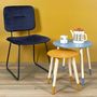 Voir la diapositive 4 : Paris Prix Lot de 2 Tables Gigognes  Relief Bicolore  48cm Bleu & Jaune