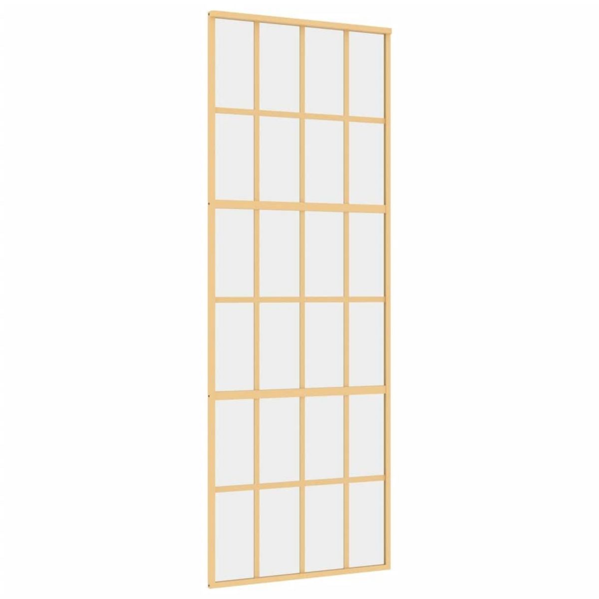 VIDAXL Porte coulissante dore 76x205 cm verre ESG clair et aluminium