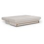 Voir la diapositive 6 : MARKET24 Banquette convertible - 3 places - NAOTO - Tissu beige - Coffre de rangement - 202 x 98 x 98 cm