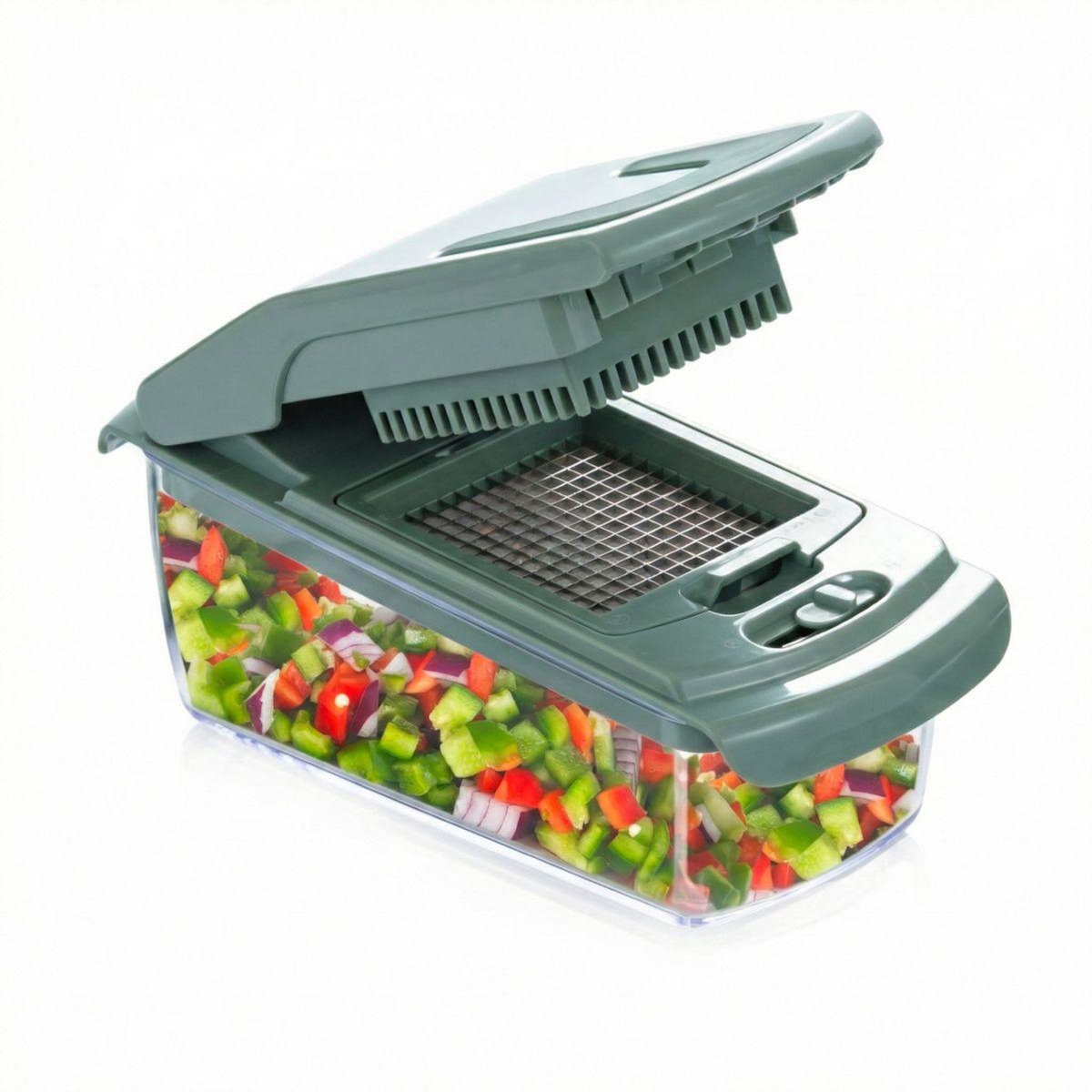 ESSENTIEL B Mandoline multifonction avec recipient vert sauge