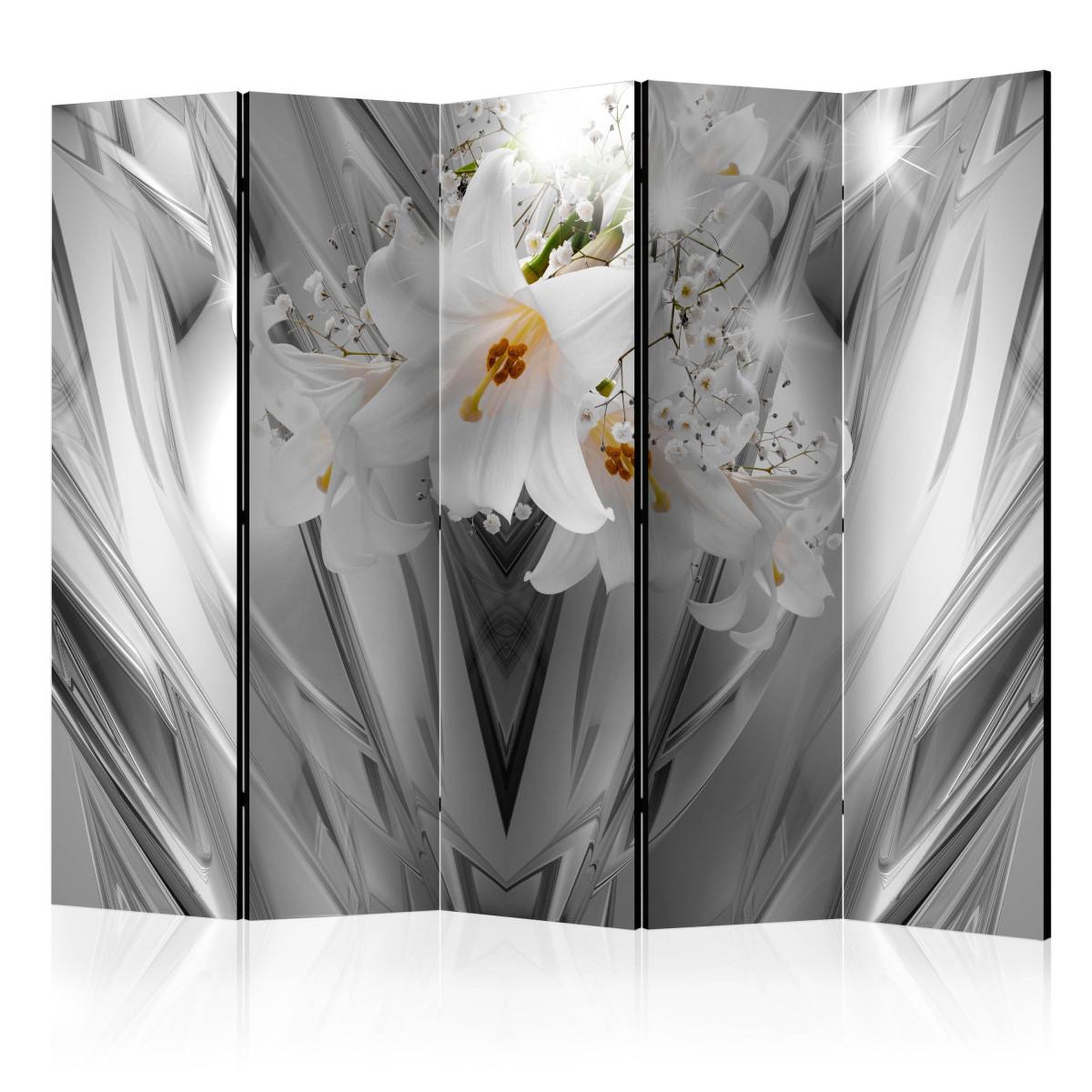 Paris Prix Paravent 5 volets  steel lilies  172x225cm