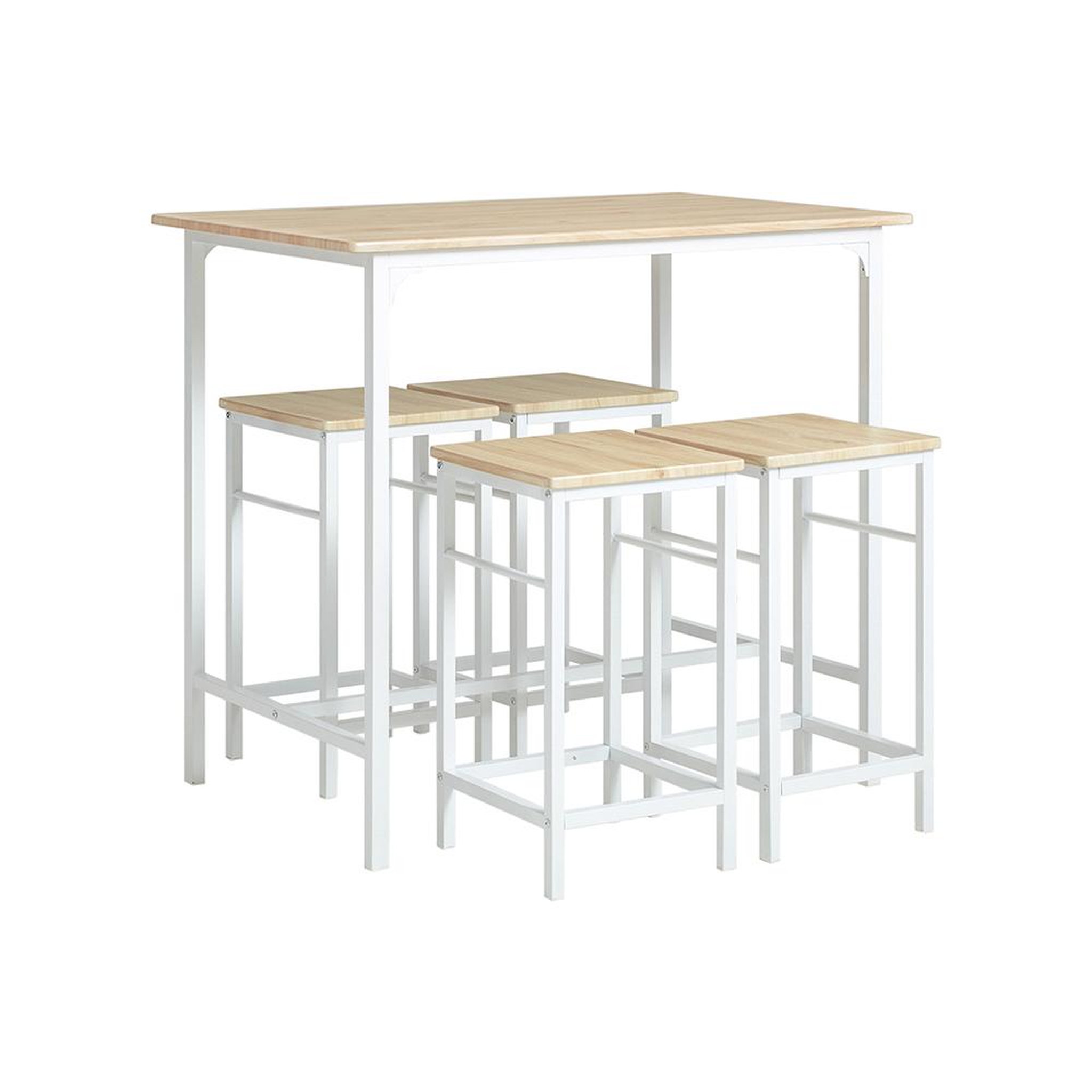 Voir la diapositive 1 : SOBUY SoBuy - Ensemble Table Et 4 Tabourets - Industriel - OGT11
