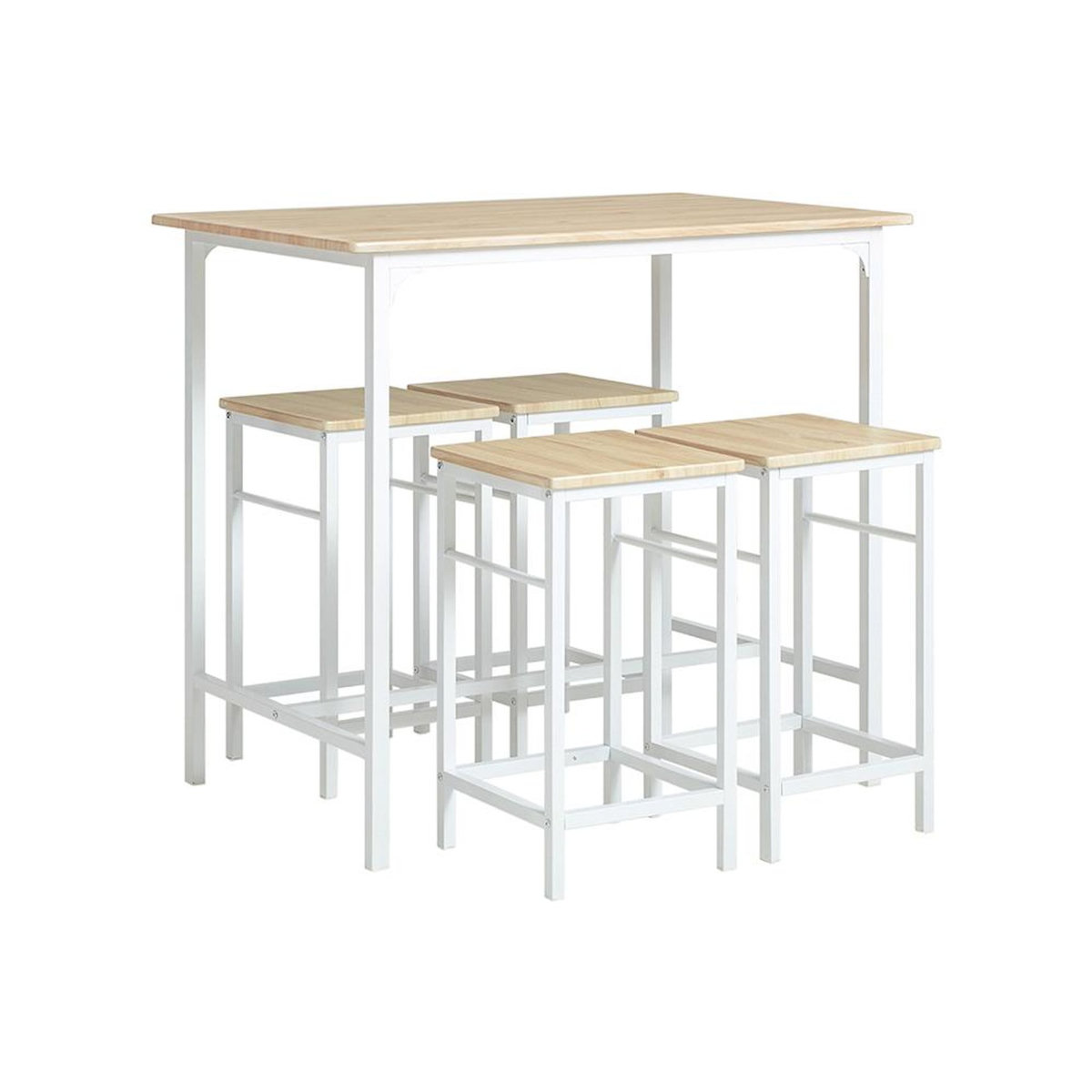 SOBUY SoBuy - Ensemble Table Et 4 Tabourets - Industriel - OGT11